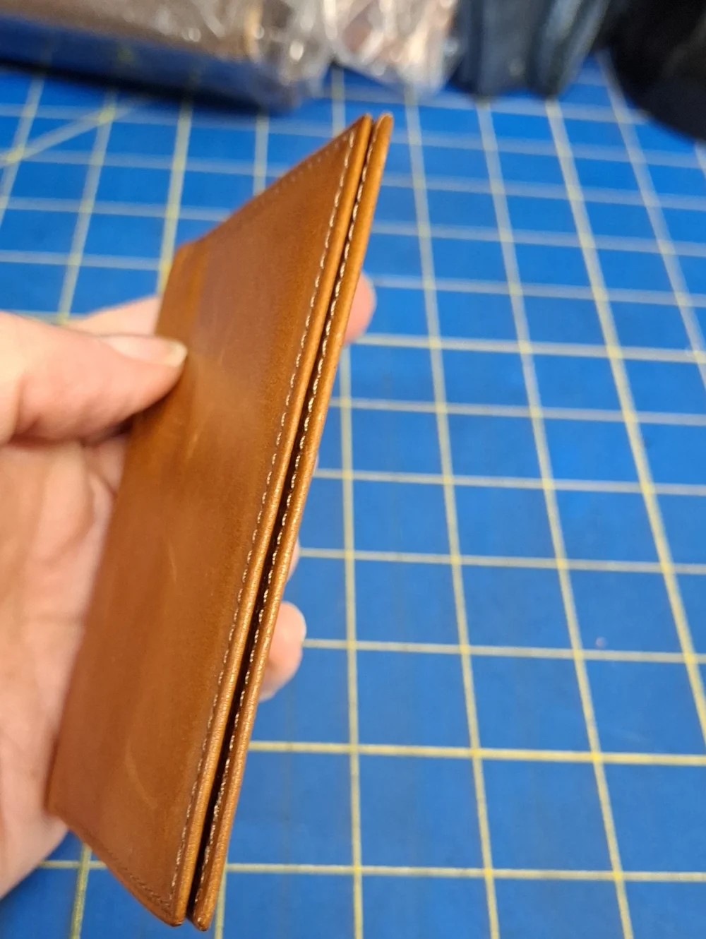 G.H.Bass & Co Tan Leather Card Wallet 4x3 New